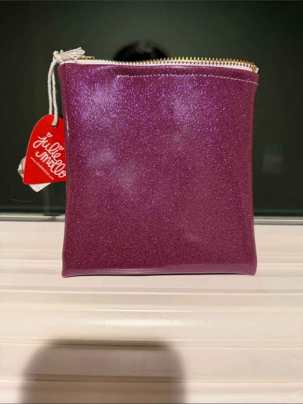 Sparkly Purple Glitter Pouch w/ Woodstock